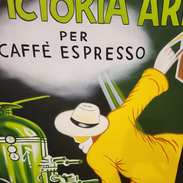 Victoria Arduino - Hand Painted Representation of the Iconic Vintage Poster Art, Size 100x140cm