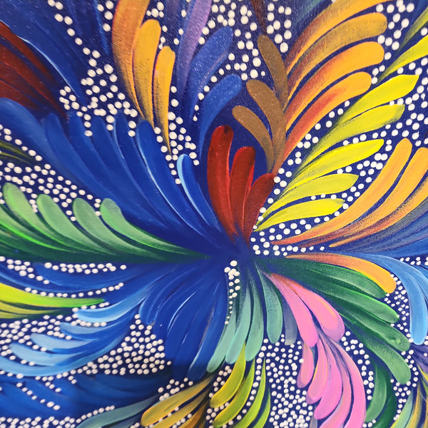 Colourful Whispers - Stunning, Colourful Modern Dot and Abstract Art, Size 100x200cm