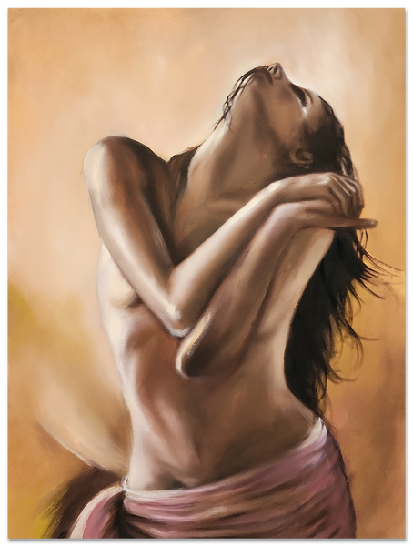 Her Desire - Beautiful, Stylized Depiction of a Female Nude, Size 90x120cm