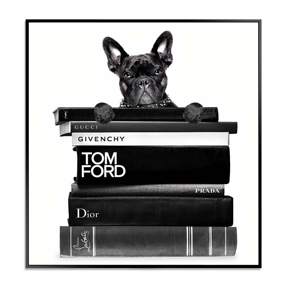Fashionable Puppy - Shadow Framed Art - CNL355 - 90x90