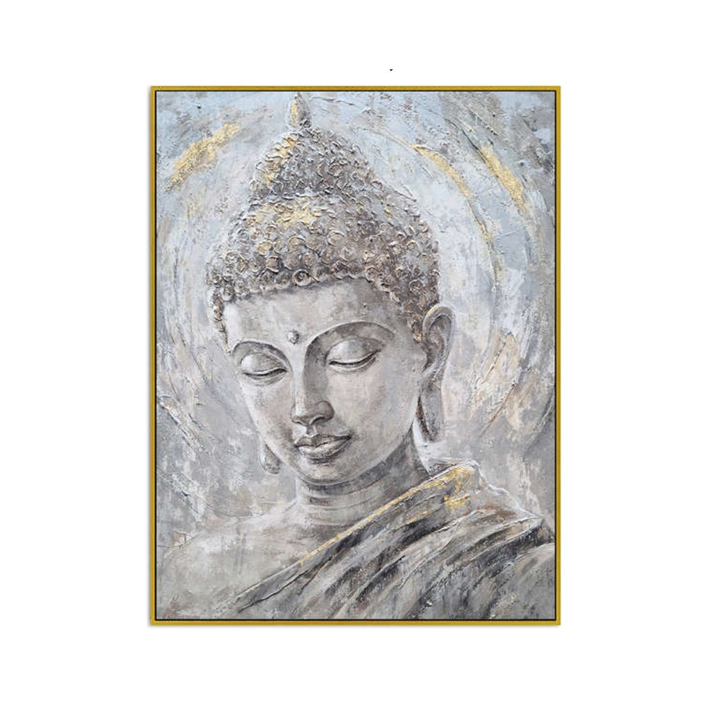 Golden Serenity Buddha - Embellished Art with Shadow Frame - CNL458 - 75x100cm