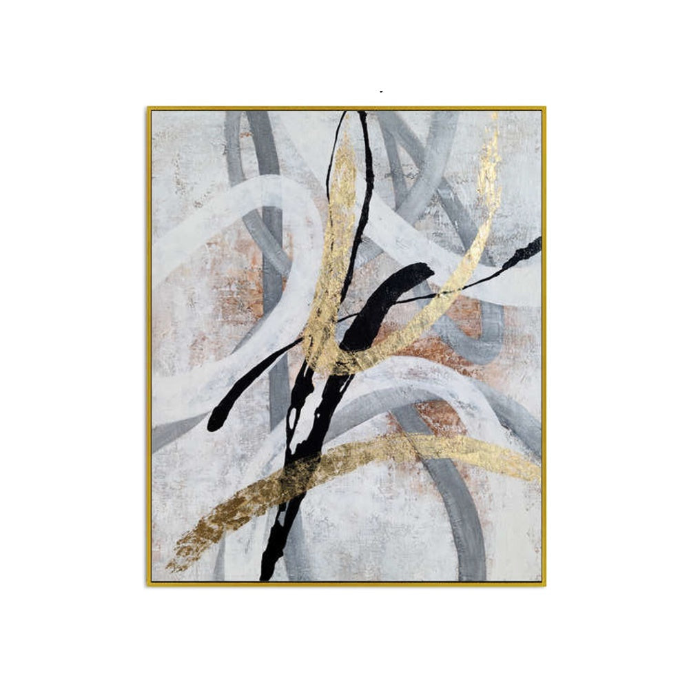 Golden Pathways - Embellished Art with Shadow Frame - CNL464 - 75x100cm