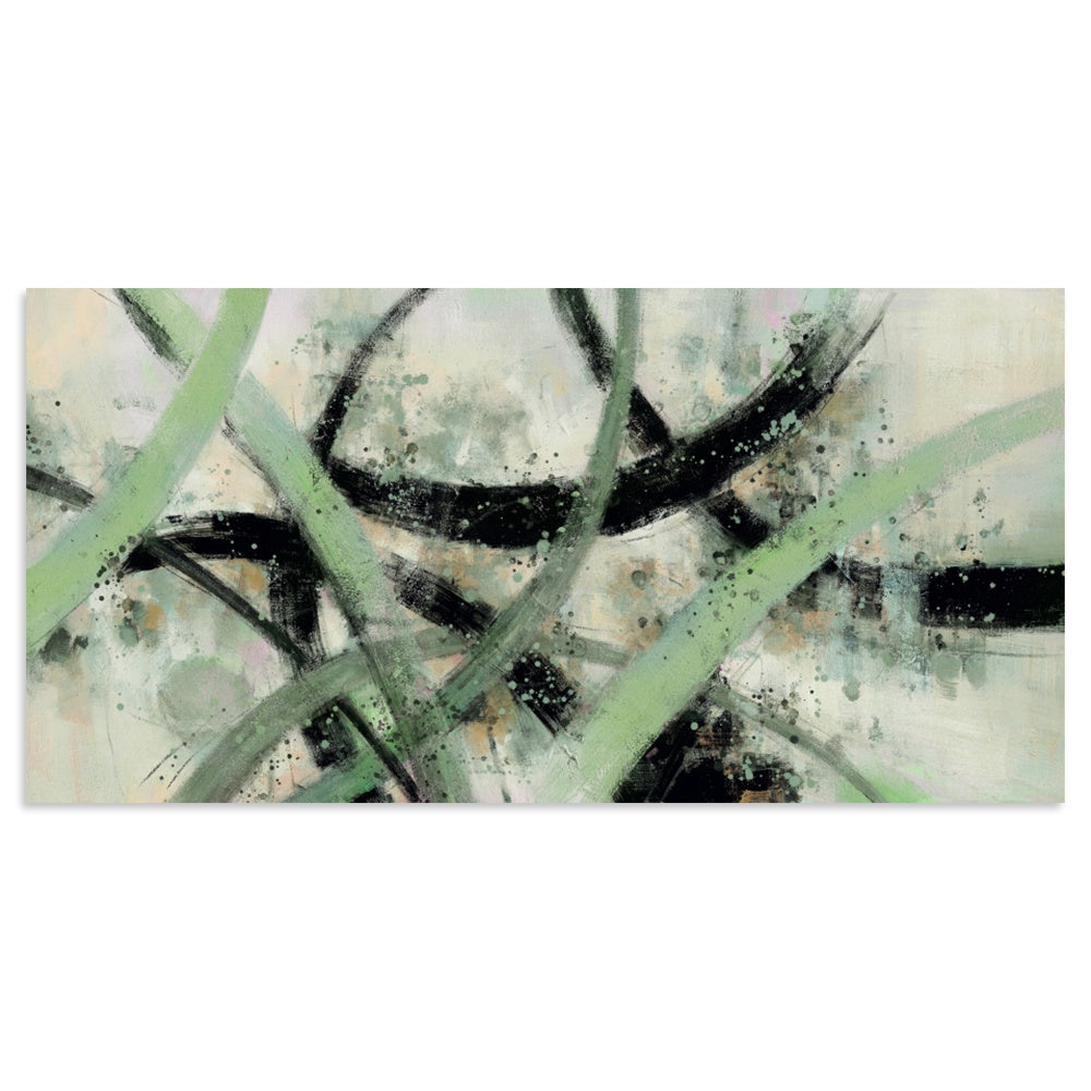 Verdant Motion - Embellished Canvas Art - EA447