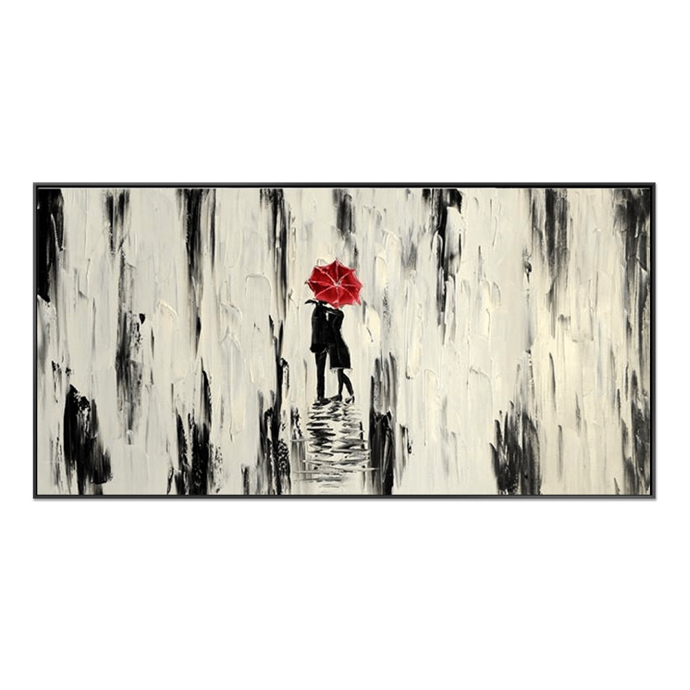 Red Umbrella Romance - Embellished Art with Shadow Frame - FA78B - Asst Sizes
