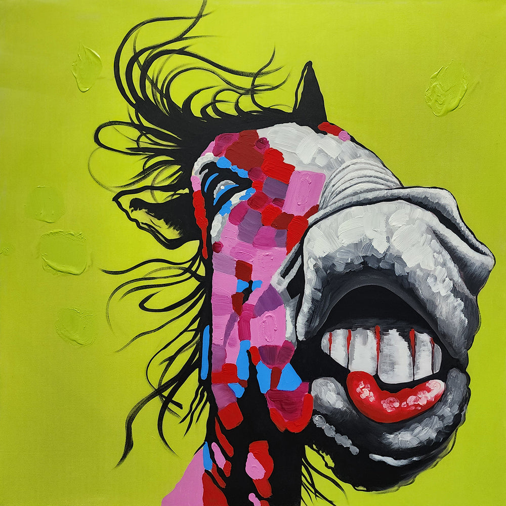 Wild Laughter - Hand Painted Art - 120x120cm - MTO-346