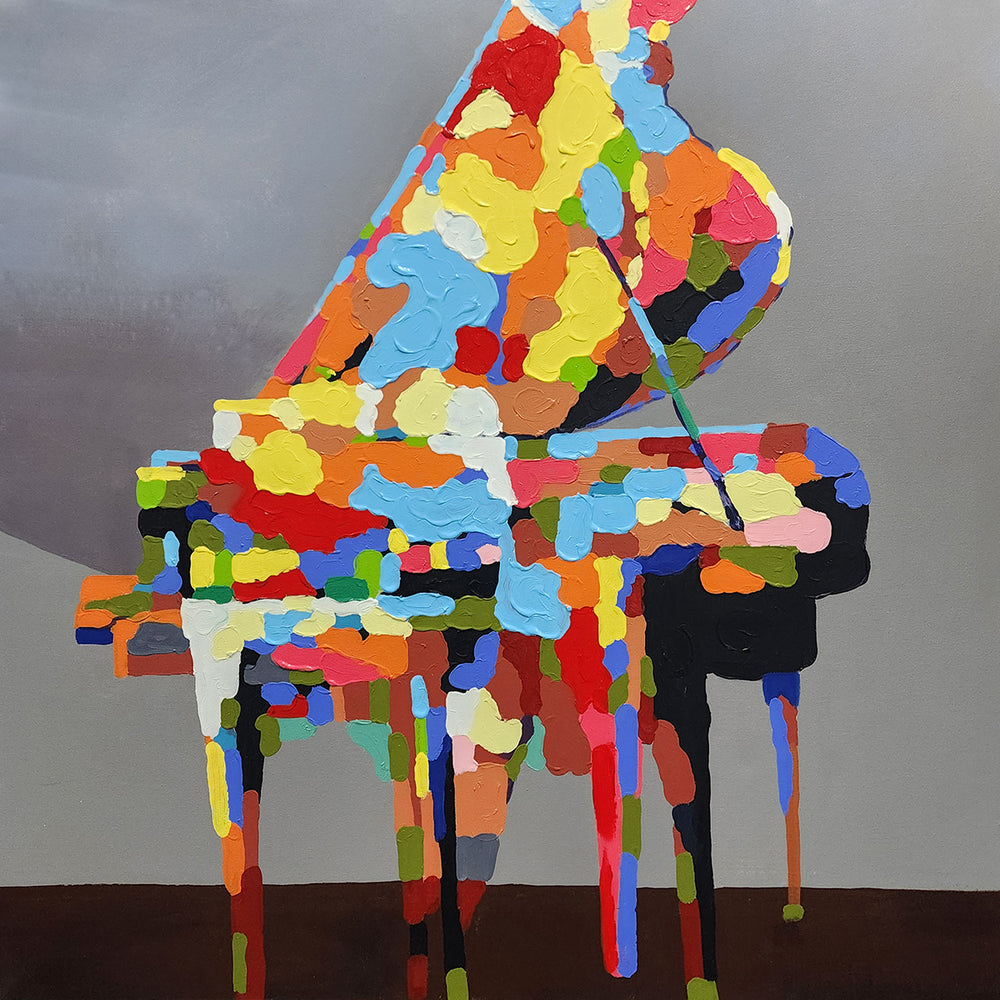 Melodic Colors - Hand Painted Art - 120x120cm - MTO-349