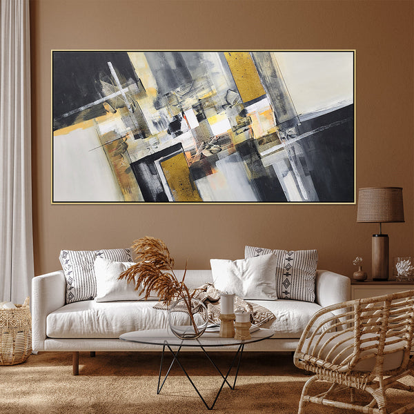 A Glimpse though the Peripheral -100x200cm Stunning Earthy Toned Modern Abstract Art