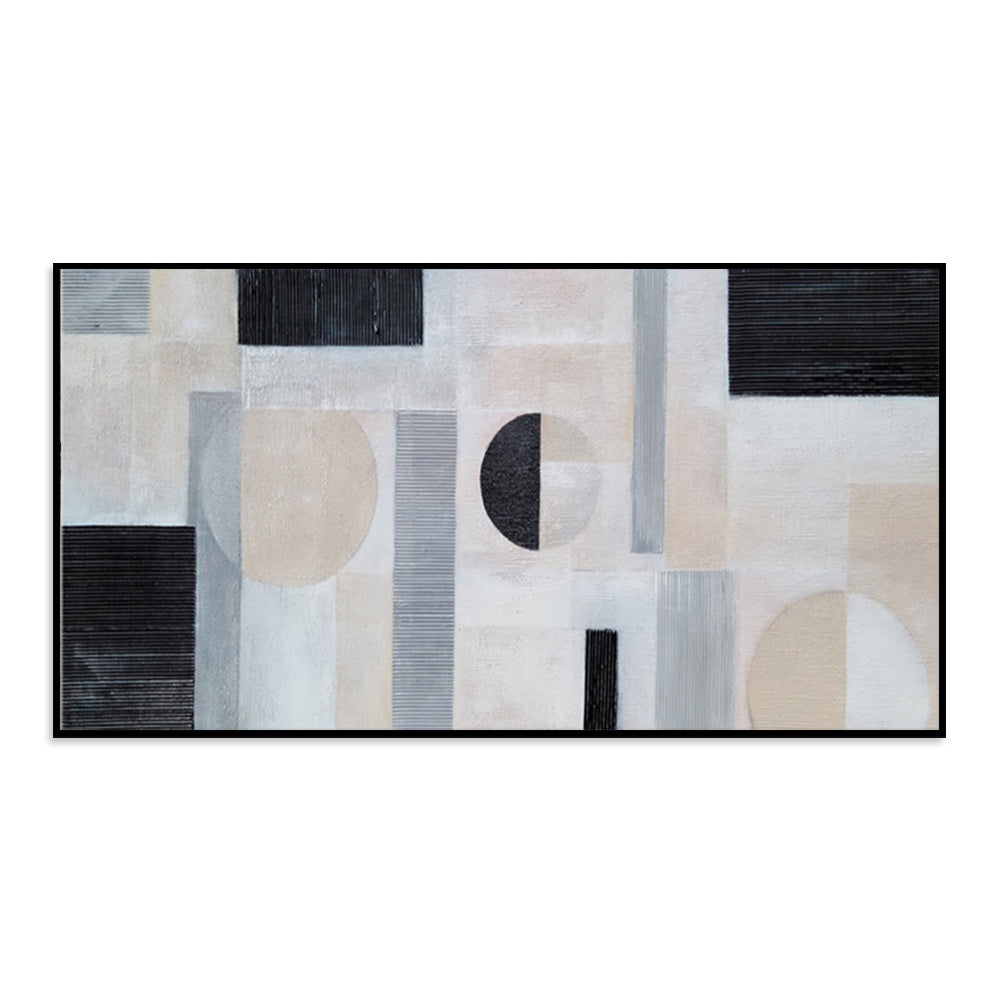 Geometric Harmony - Embellished Art in Shadow Frame - CNL481