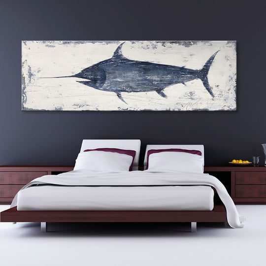 Sword Fish - Hand Embellished Canvas Art - EA269