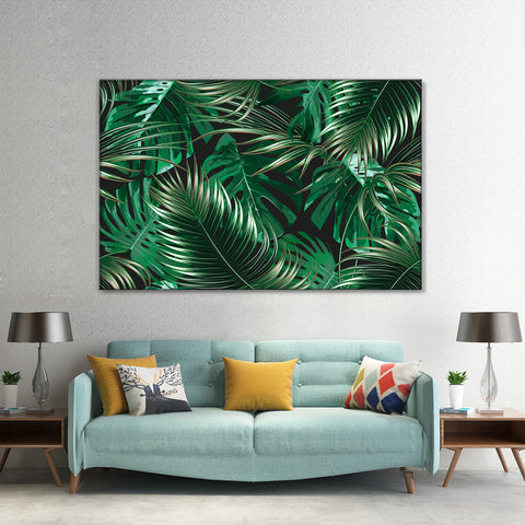 Tropical Leaves - Large Scale Canvas Art - JP325 - 150x230cm
