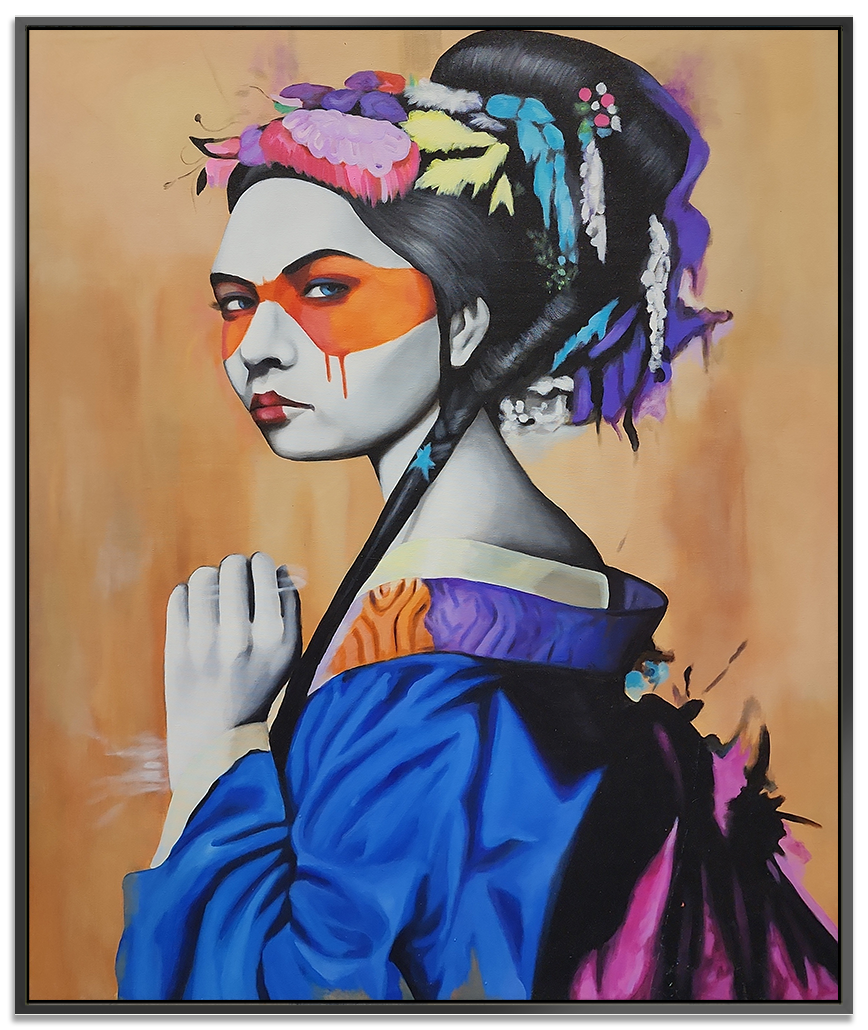 Oriental Beauty - Highly Detailed Portrait of a Young Woman of Eastern Descent, Size 100x120cm