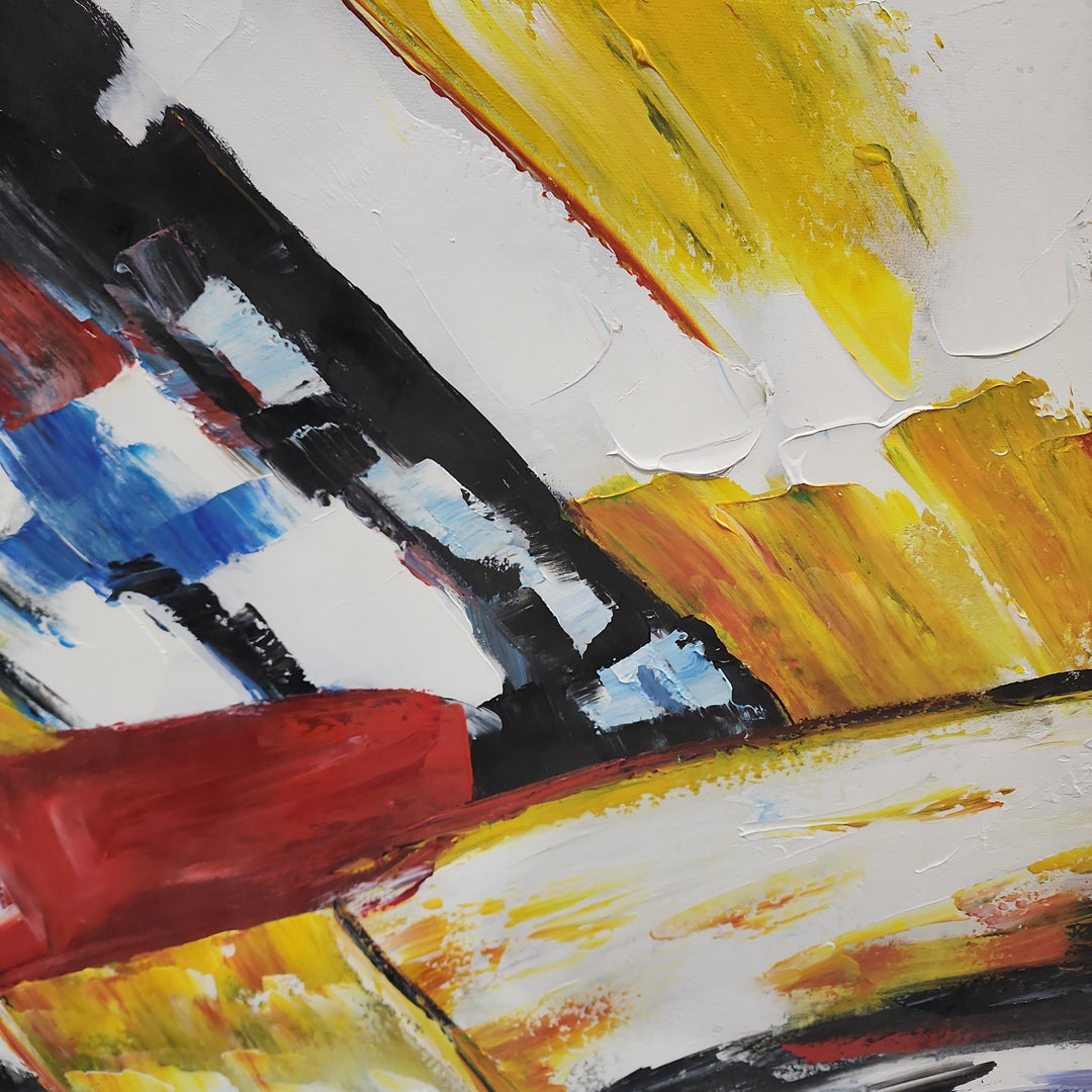 Strokes of Colour - Colourful, thickly textured Abstract Art 100x240cm