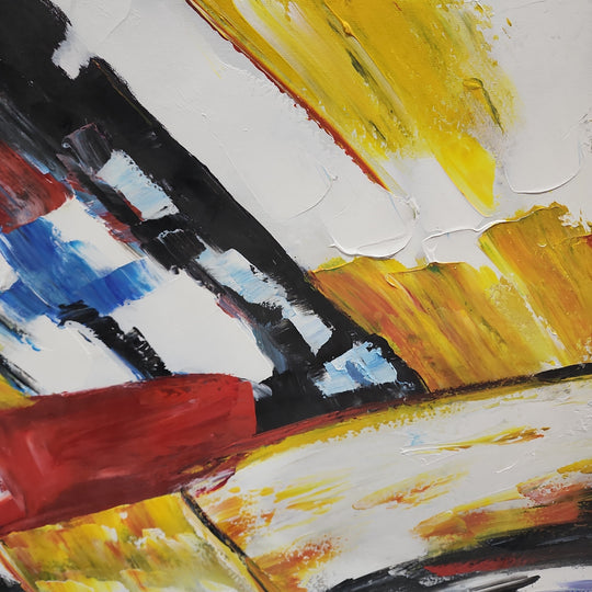 Strokes of Colour - Colourful, thickly textured Abstract Art 100x240cm