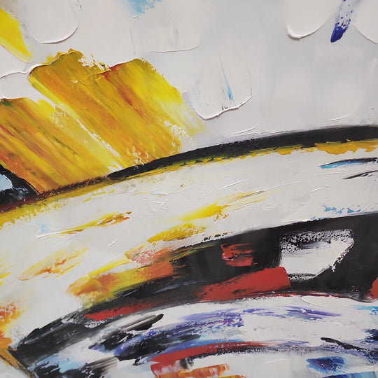 Strokes of Colour - Colourful, thickly textured Abstract Art 100x240cm