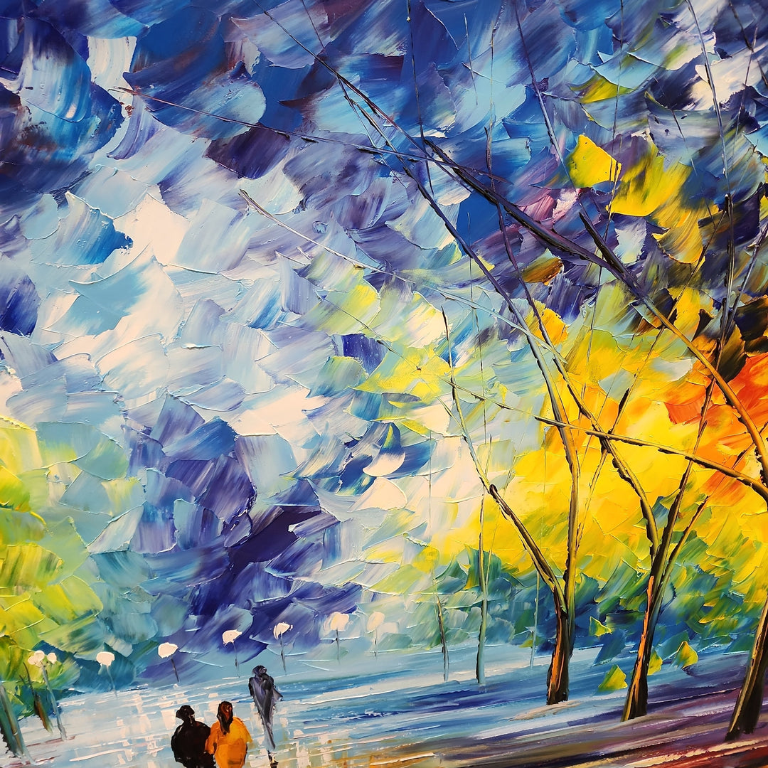 Warmth among Blue Bliss - Large Scale Romantic Palette Knife Landscape 100x240cm - Priceless ART:  Australia's Largest Range of Affordable ART