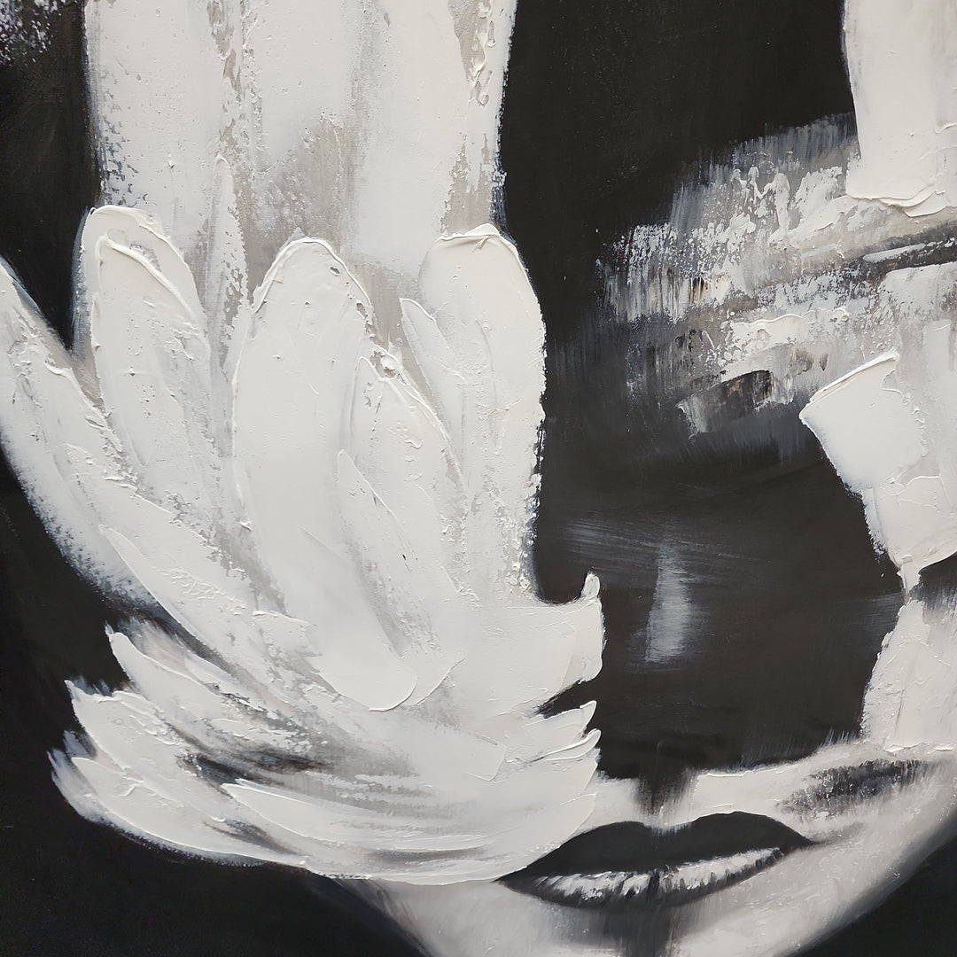 Estranged Gaze - Stunning Modern Abstract Portrait size 120x120cm