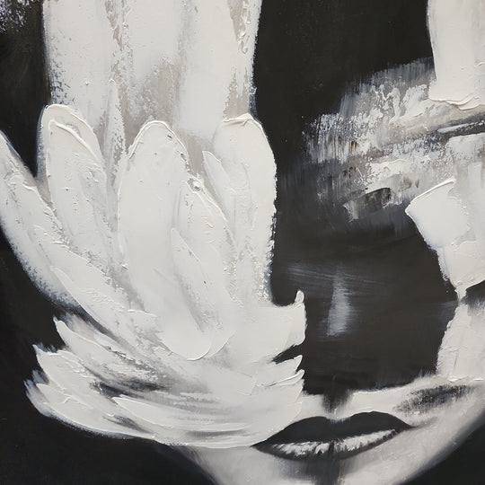 Estranged Gaze - Stunning Modern Abstract Portrait size 120x120cm