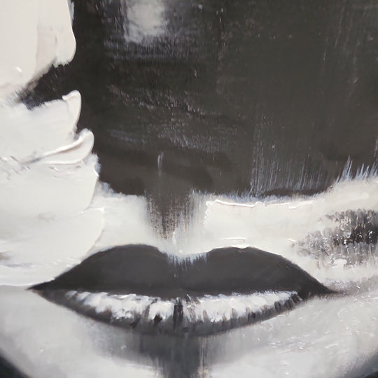 Estranged Gaze - Stunning Modern Abstract Portrait size 120x120cm