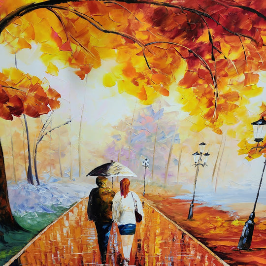 A Walk Through Bliss - Large Scale Palette Knife Oil Painting 150x230cm