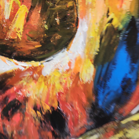 Rooster - Striking Modern Abstract Depiction of a Colourful Rooster