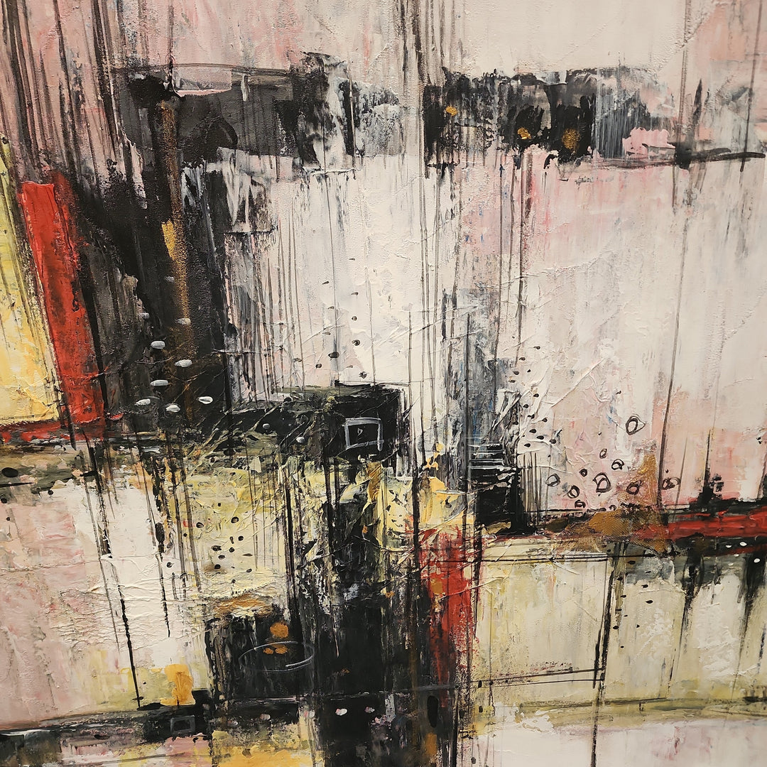 Adjacent Constructs - Heavily Textured Modern Abstract Art, finished with a Neutral Coloured Frame - Priceless ART:  Australia's Largest Range of Affordable ART