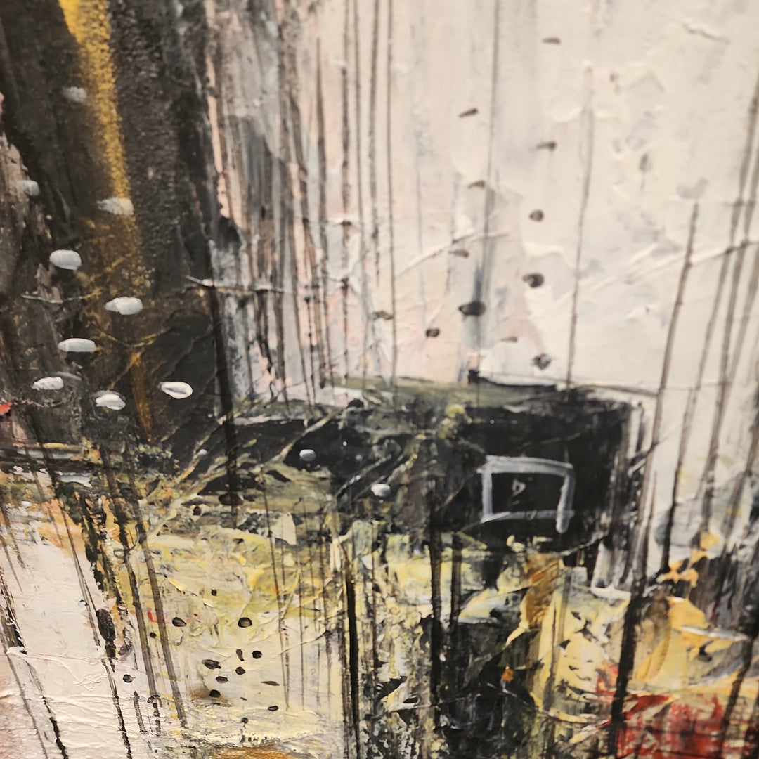 Adjacent Constructs - Heavily Textured Modern Abstract Art, finished with a Neutral Coloured Frame - Priceless ART:  Australia's Largest Range of Affordable ART
