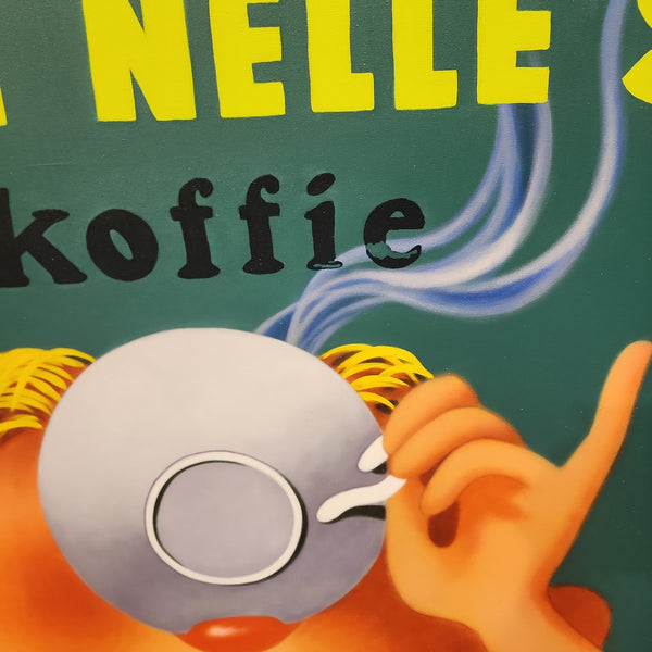 Van Nelle Koffie - Whimsical Coffee Themed Vintage Art Size 100x140cm