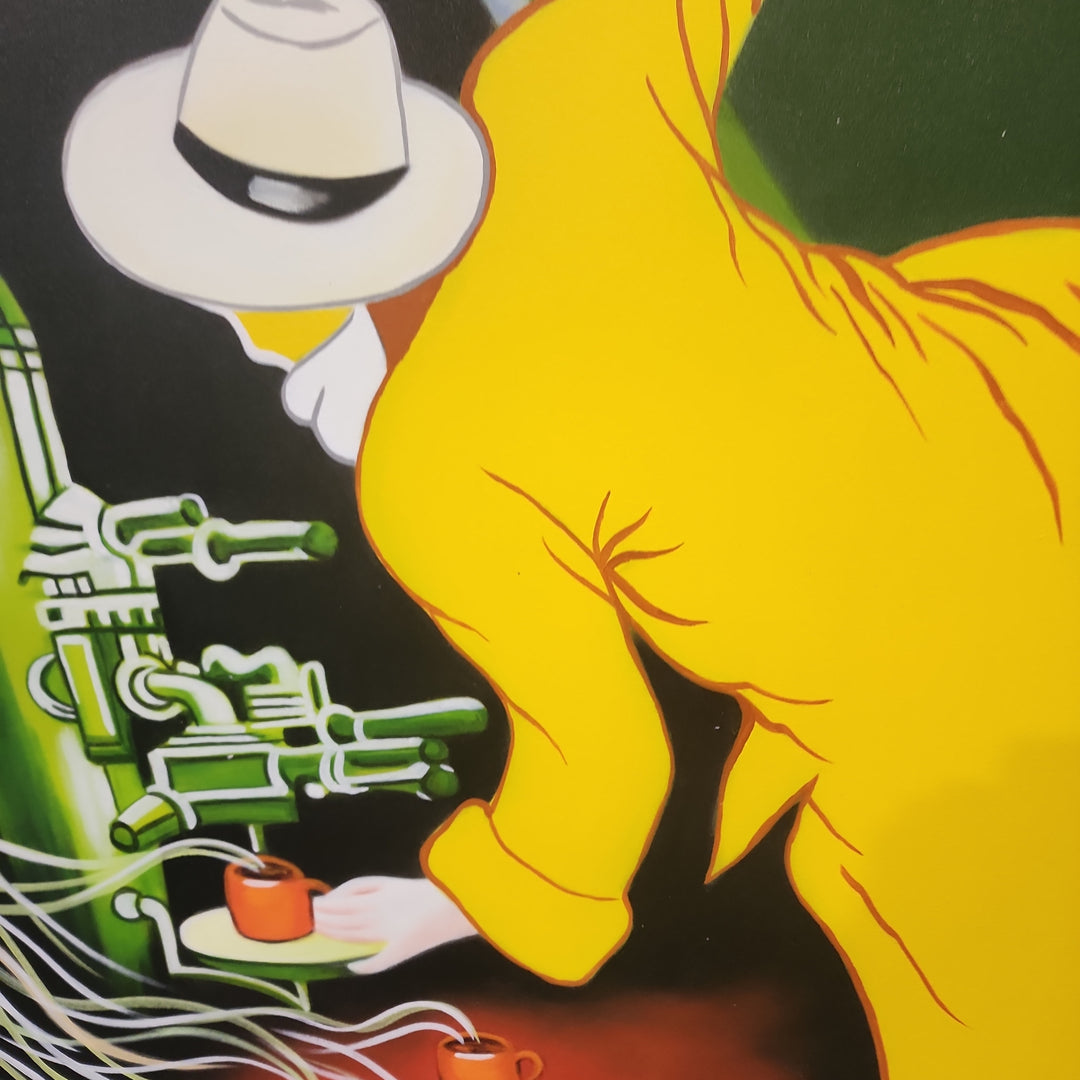 Victoria Arduino - Hand Painted Representation of the Iconic Vintage Poster Art, Size 100x140cm