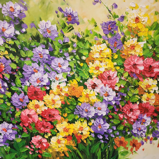 Floral Euphoria - Beautiful, Colourful Assortment of Flowers, in large scale 80x180cm Feature Size