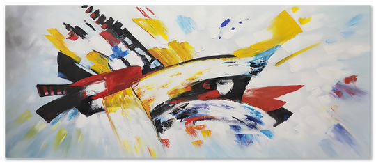 Strokes of Colour - Colourful, thickly textured Abstract Art 100x240cm