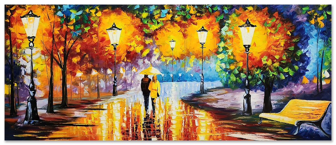 Entranced by Love - Stunning Large Scale Colourful Palette Knife Art 100x240cm