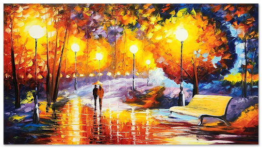 Lucid Tranquillity - Stunning Large Palette Knife Romantic Landscape Art 100x180cm