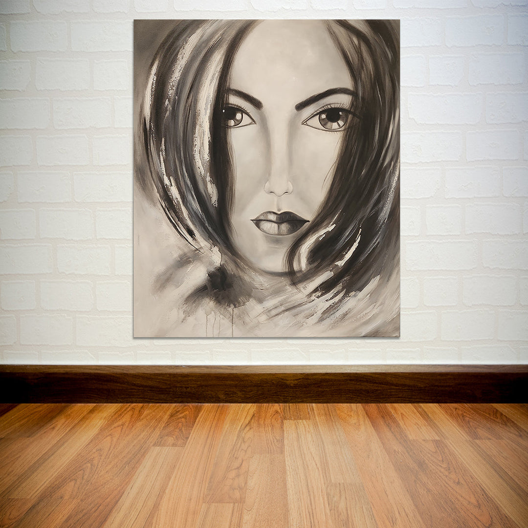 Portrait of a Girl - Beautiful Portrait of a Young Girl Size 100x120cm - Priceless ART:  Australia's Largest Range of Affordable ART