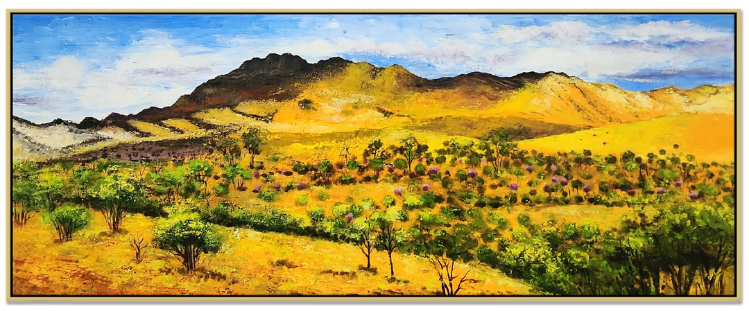 Flinders Ranges - Highly Textural Hand Painted Depiction of the Flinders Ranges, size 80x200cm - Priceless ART:  Australia's Largest Range of Affordable ART