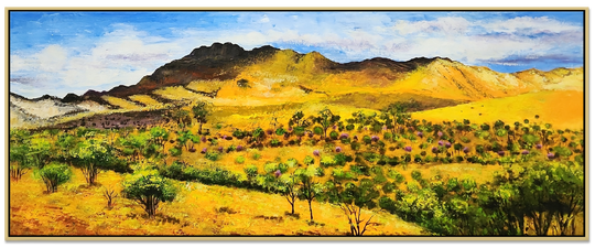 Flinders Ranges - Highly Textural Hand Painted Depiction of the Flinders Ranges, size 80x200cm - Priceless ART:  Australia's Largest Range of Affordable ART