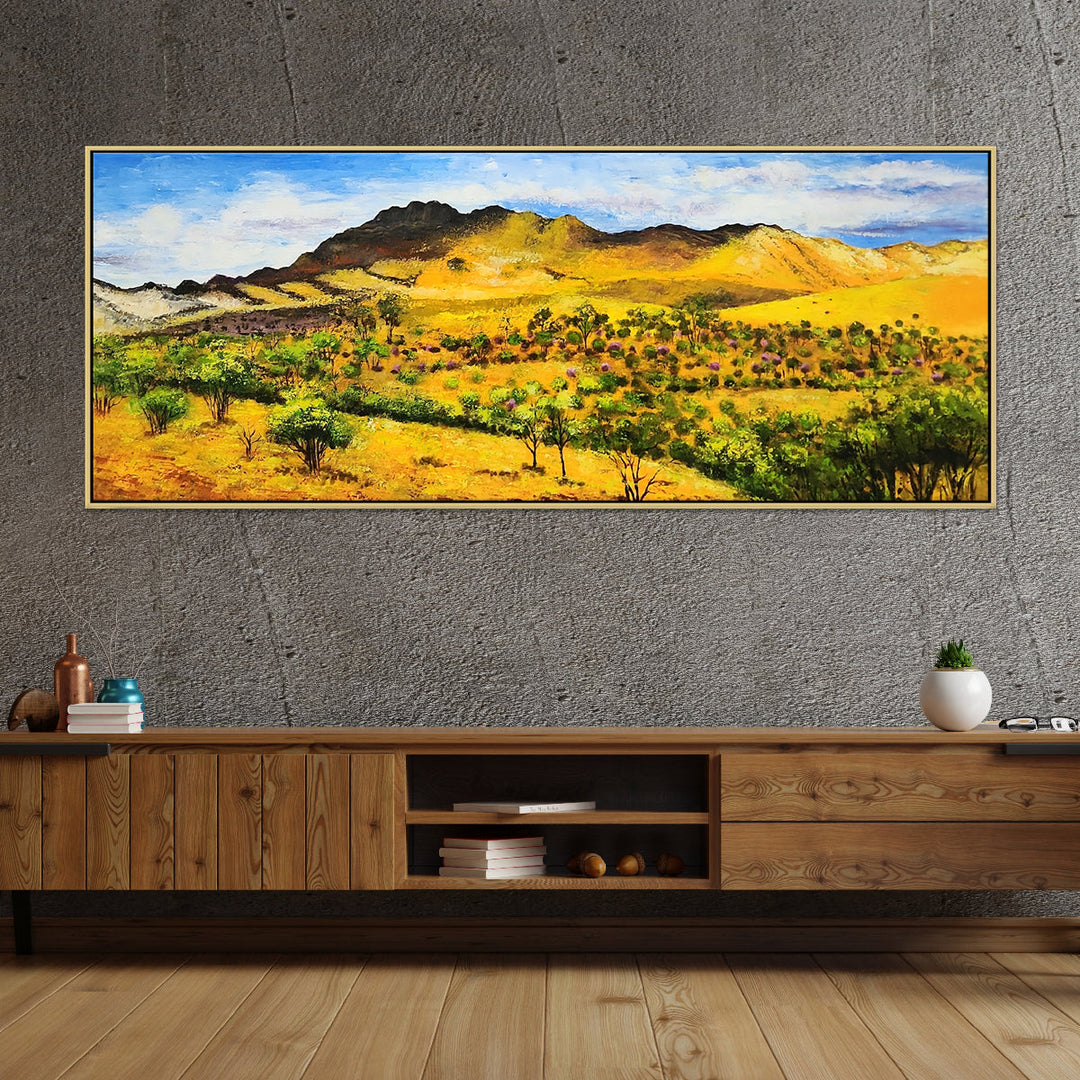 Flinders Ranges - Highly Textural Hand Painted Depiction of the Flinders Ranges, size 80x200cm - Priceless ART:  Australia's Largest Range of Affordable ART