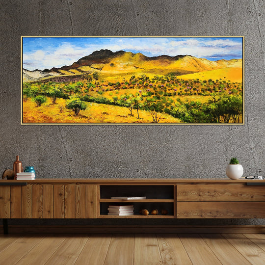 Flinders Ranges - Highly Textural Hand Painted Depiction of the Flinders Ranges, size 80x200cm - Priceless ART:  Australia's Largest Range of Affordable ART