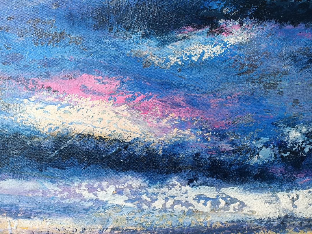 Willunga Beach - Beautiful hand painted Beach, size 80x150cm