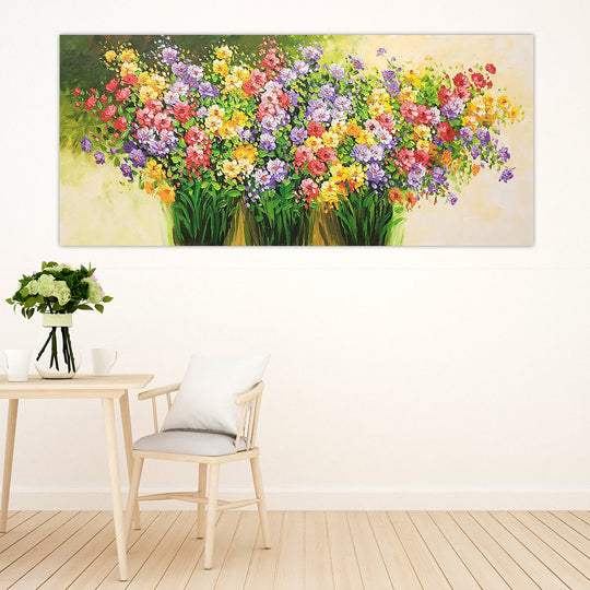 Floral Euphoria - Beautiful, Colourful Assortment of Flowers, in large scale 80x180cm Feature Size