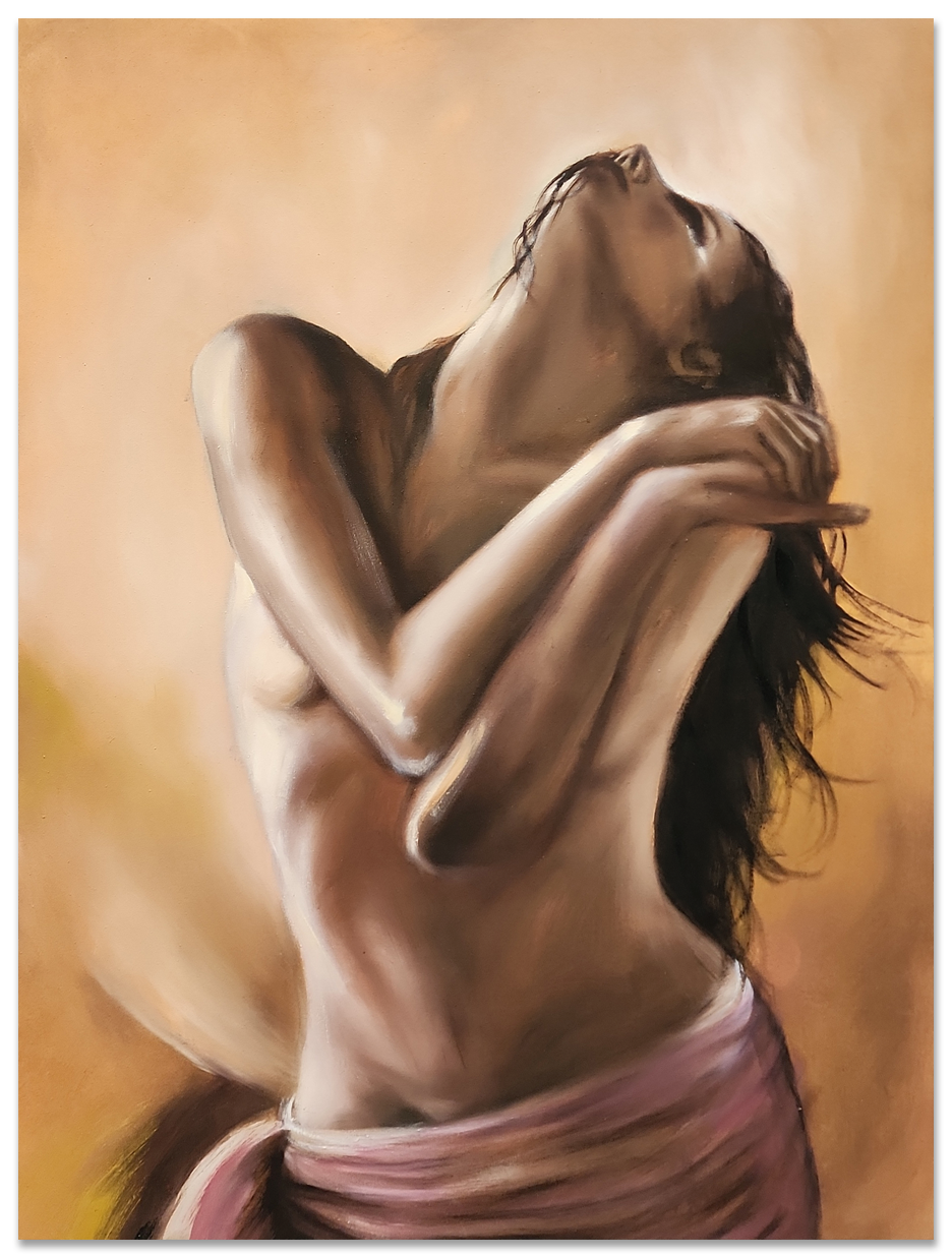Her Desire - Beautiful, Stylized Depiction of a Female Nude, Size 90x120cm