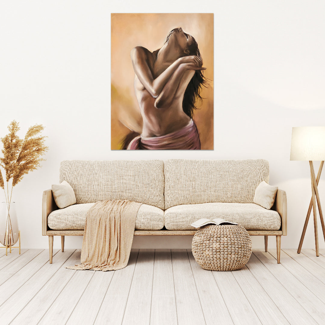 Her Desire - Beautiful, Stylized Depiction of a Female Nude, Size 90x120cm