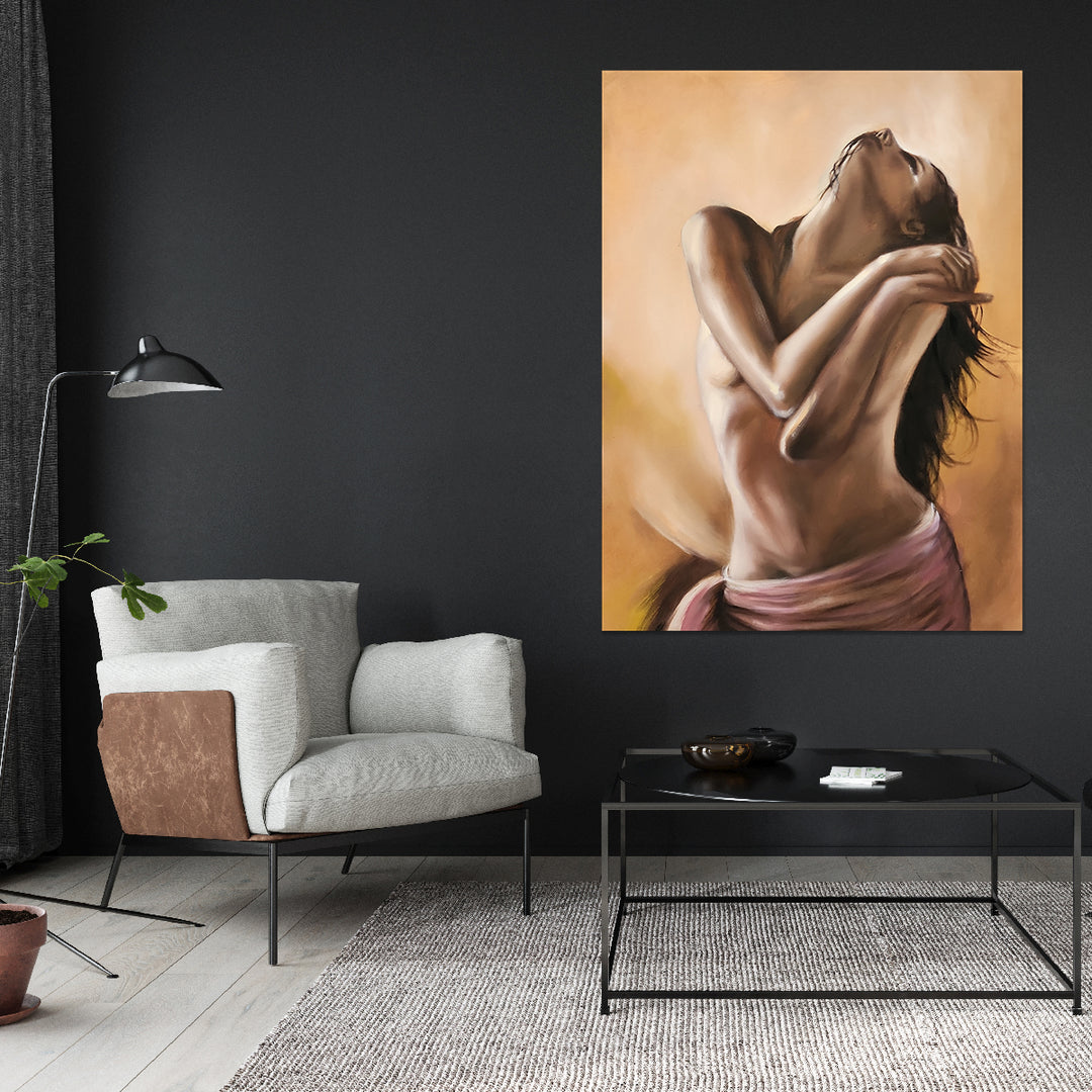 Her Desire - Beautiful, Stylized Depiction of a Female Nude, Size 90x120cm