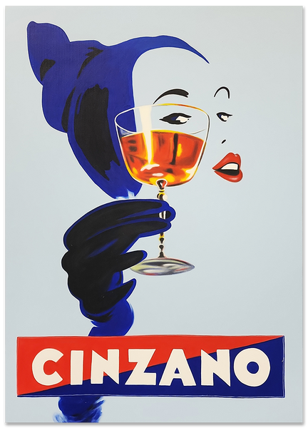 Cinzano - Vintage Poster Art Hand Painted Reproduction