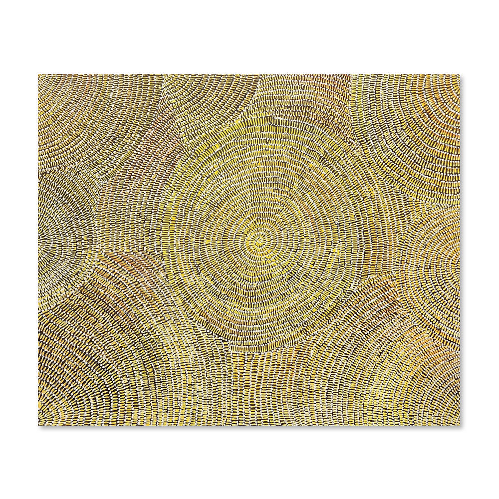 Billowing Warmth - Meticulously Hand Painted Abstract Featuring Thousands of Painted Strokes, size 100x120cm