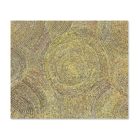 Billowing Warmth - Meticulously Hand Painted Abstract Featuring Thousands of Painted Strokes, size 100x120cm