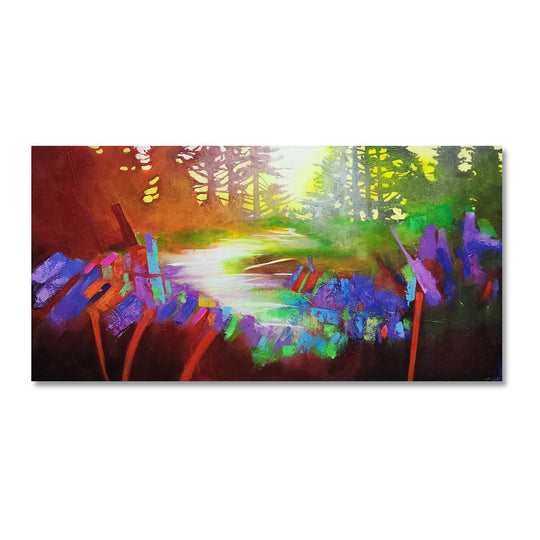 The Dreamscape - Striking, boldly coloured Modern Abstract in Feature Size 100x200cm