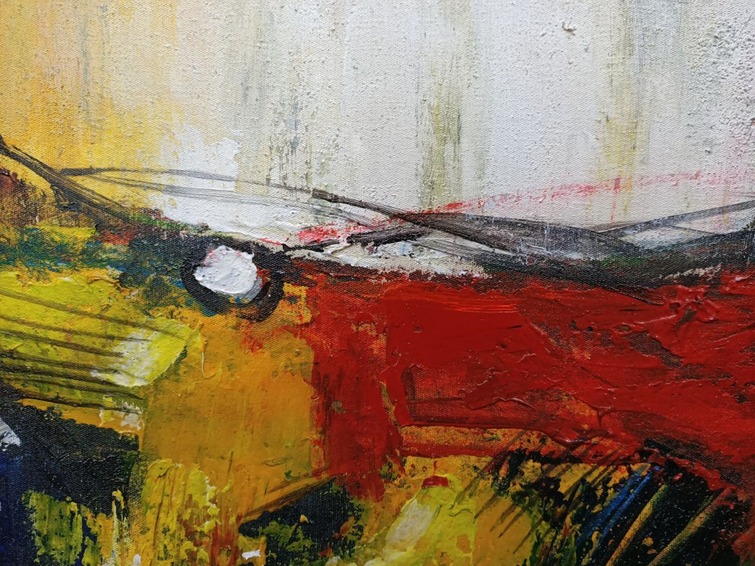 Urban Spectrum - Hand Painted Contemporary Abstract Cityscape Artwork 100x200cm - AC654