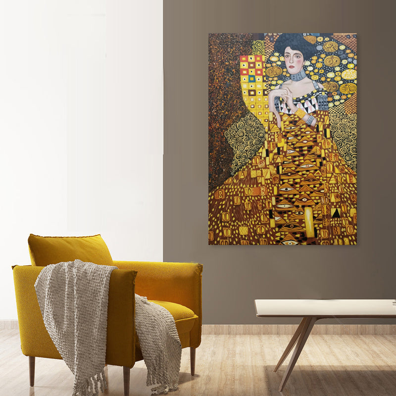 Golden Elegance Portrait - Hand Painted Reproduction Artwork 80x120cm - AC675