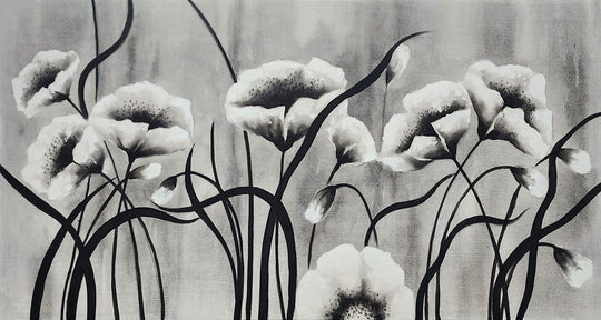 Blossom Flame -  A Fiery Celebration of Elegance and Nature, size 80x150cm