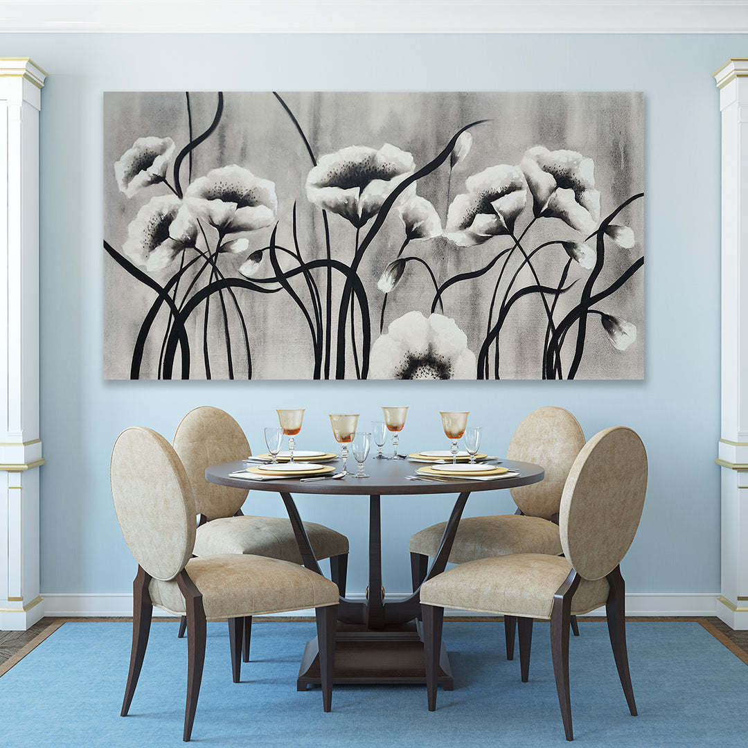 Blossom Flame -  A Fiery Celebration of Elegance and Nature, size 80x150cm